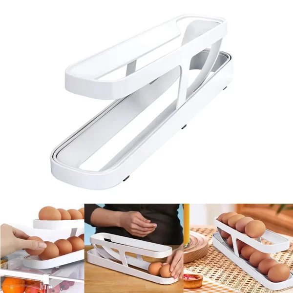 ?Automatic Scrolling Egg Rack Holder Storage Box